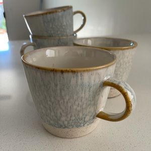 Anthropologie Big Sur Mugs, Set of 4